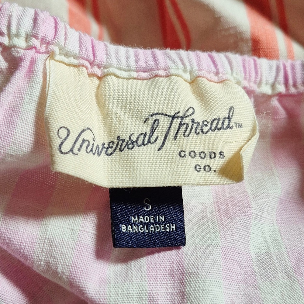 Universal Thread Size S Maxi Patchwork Dress Smocked Spaghetti Strap Cottagecore - Picture 6 of 9